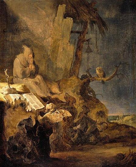 Cornelis Saftleven The Temptation of St Anthony Sweden oil painting art